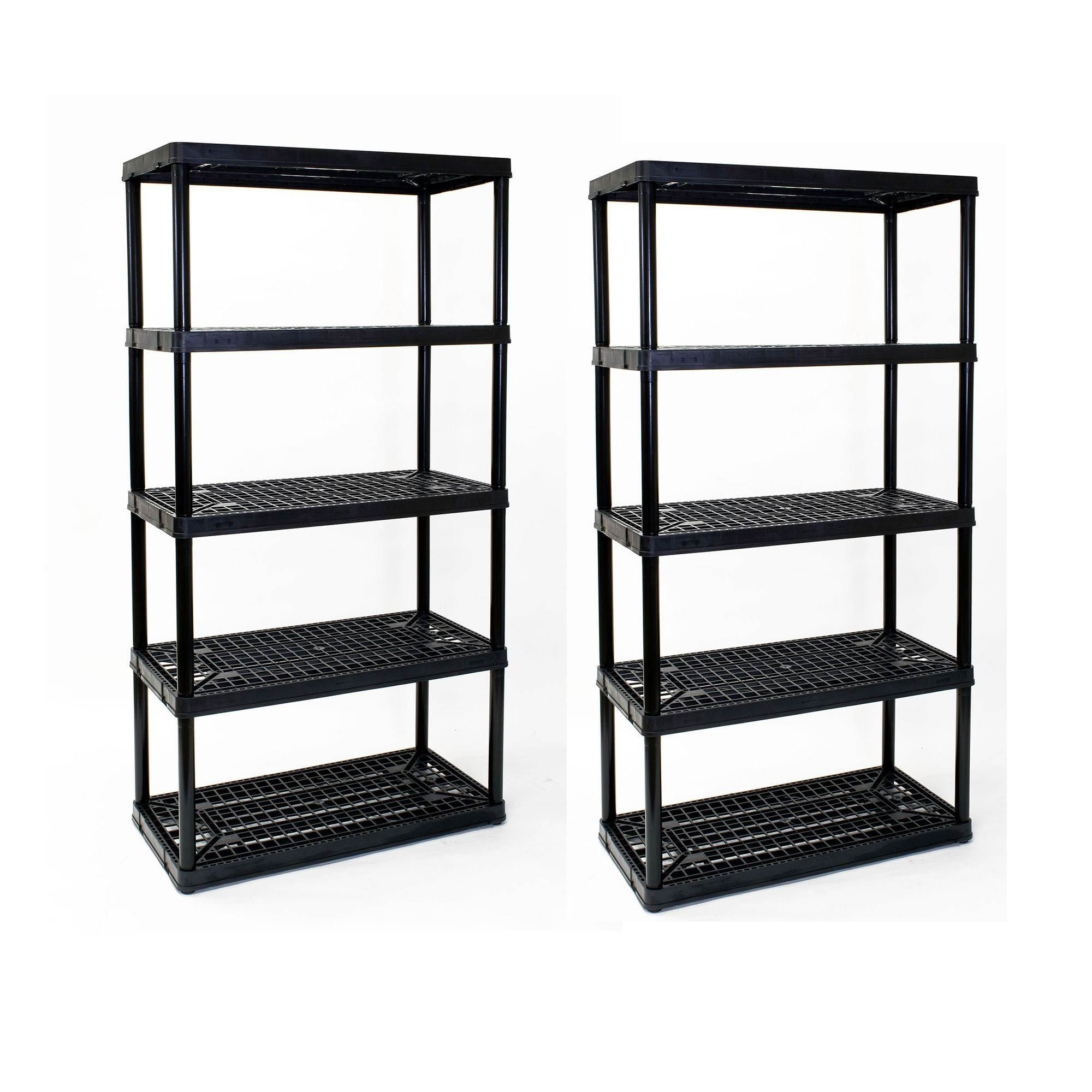Gracious Living 5 Shelf Fixed Height Ventilated Heavy Duty Shelving