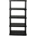 thumbnail image 1 of Gracious Living 5 Shelf Knect-A-Shelf Ventilated Heavy Duty Storage Unit 18 x 36 x 72 Organizer System for Home, Garage, Basement & Laundry, Black, 1 of 9