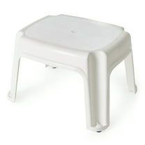 Gracious Living Plastic Antislip Step Stool, Holds up to 300 Lbs., White