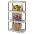thumbnail image 1 of Gracious Living Brand 931402 Durashelf 4 Shelf Taupe Interlockable Plastic Shelving Unit, 1 of 2