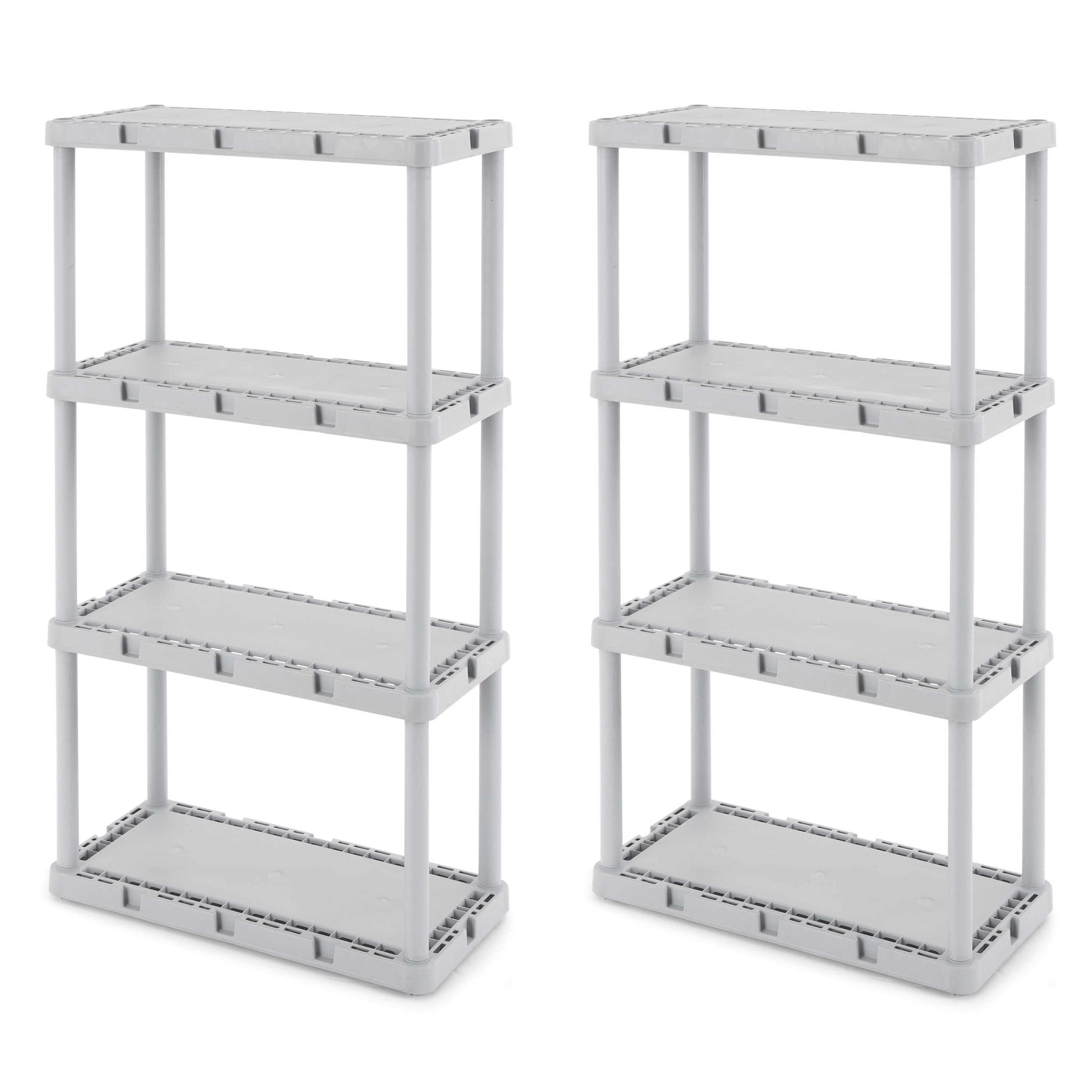24'' High Resin 4-Tier Light Duty Multi-Purpose Shelving Unit