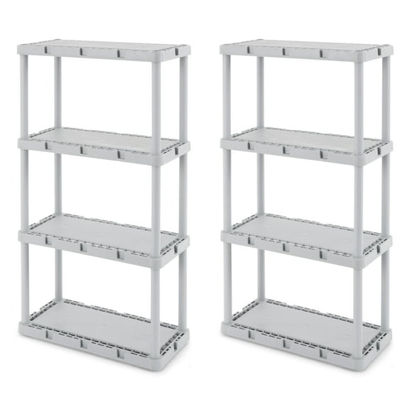 Gracious Living Knect-A-Shelf 4 Tier Light Duty Storage System (2 Pack)