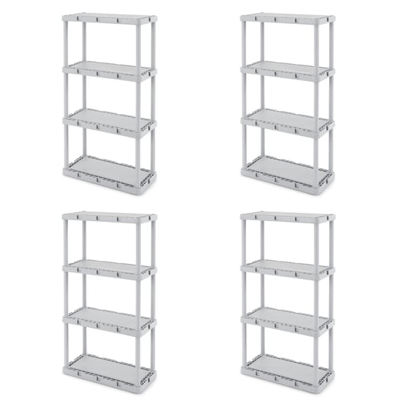 Gracious Living Knect-A-Shelf 4 Tier Light Duty Storage System (4 Pack)