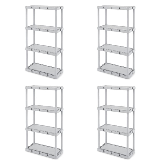 Gracious Living Knect-A-Shelf 4 Tier Light Duty Storage System (4 Pack)