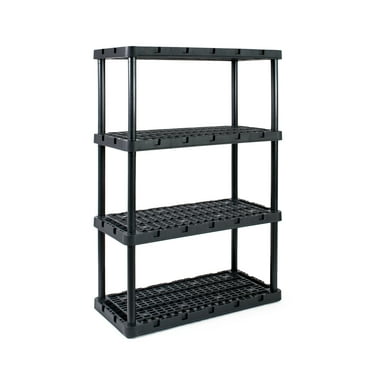 Gracious Living Knect-A-Shelf Heavy-Duty 4-Shelf Plastic Shelving Unit