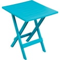 thumbnail image 1 of Gracious Living Quick-Fold Outdoor Side Table - Folding, Resin - Square, Intense Teal, 1 of 2