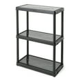 thumbnail image 1 of Gracious Living Solid 3-Shelf Storage, Fixed-Height Light-Duty Shelving, Black, 1 of 11