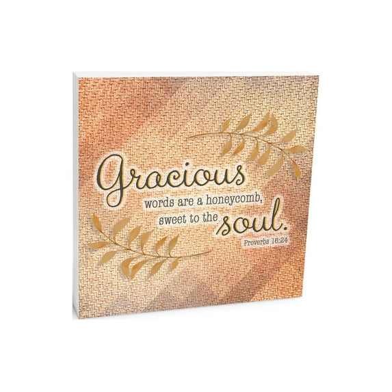 Gracious Words Sweet Soul Orange Cream 10 x 10 Wood Tabletop Sign Plaque