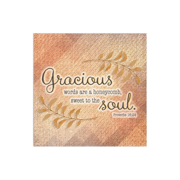 Gracious Words Sweet Soul Orange Cream 12 x 12 Wood Wall Sign Plaque