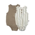 thumbnail image 1 of Graco 2pc Rompers - Tan/Cream Stripes, 1 of 11