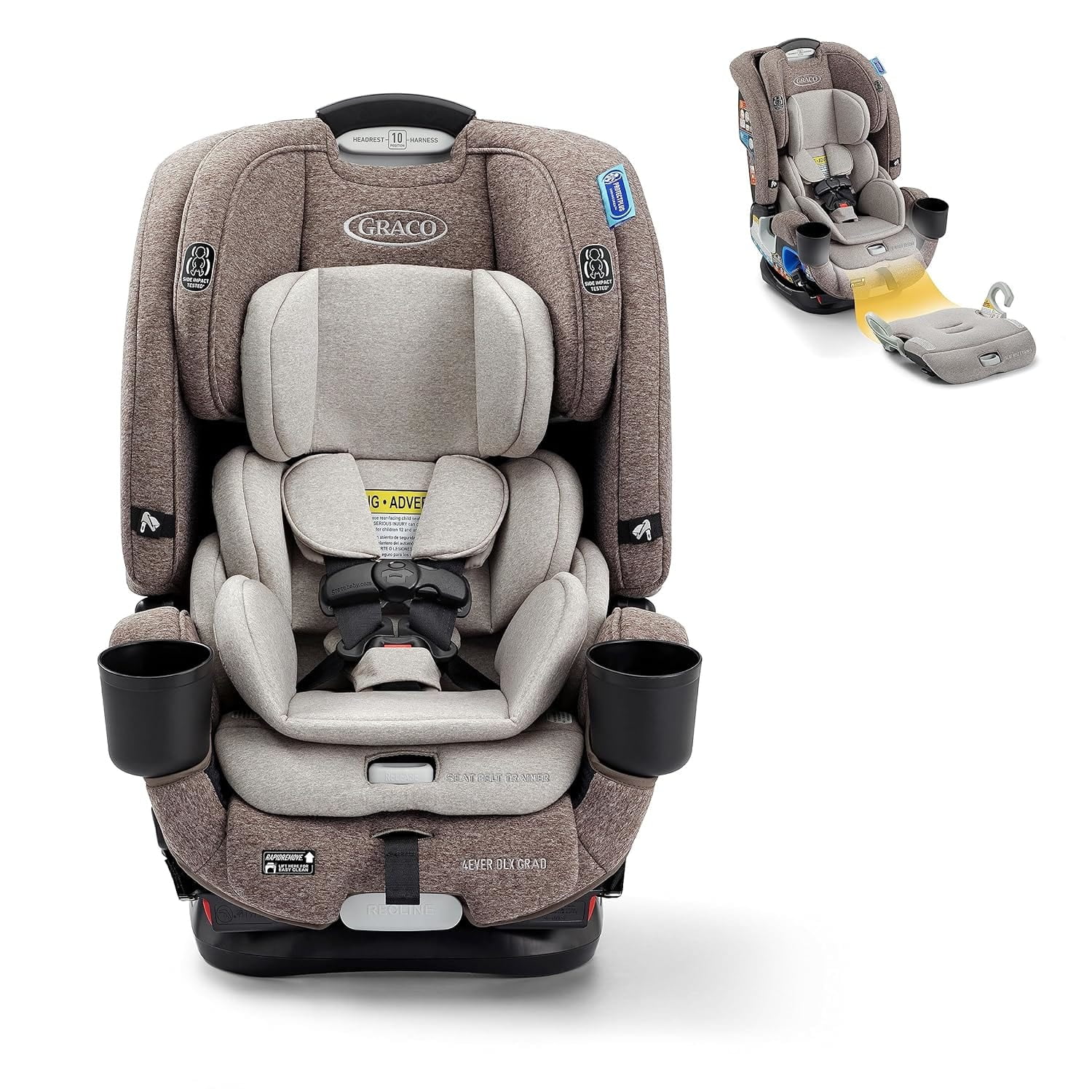 Graco® 4Ever® DLX Grad 5-in-1 Car Seat, Adjustable Headrest
