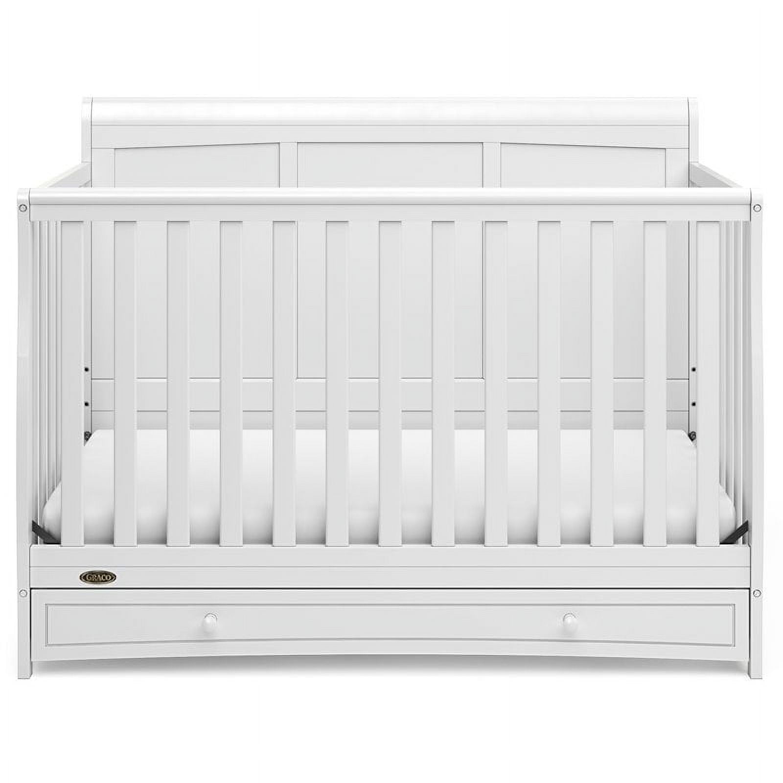 Graco Asheville 4in1 Convertible Baby Crib with Drawer, White