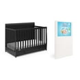 thumbnail interactive-video image 1 of Graco Asheville 4-in-1 Convertible Crib with Drawer and Premium Crib & Toddler Mattress Bundle, Black, 1 of 9