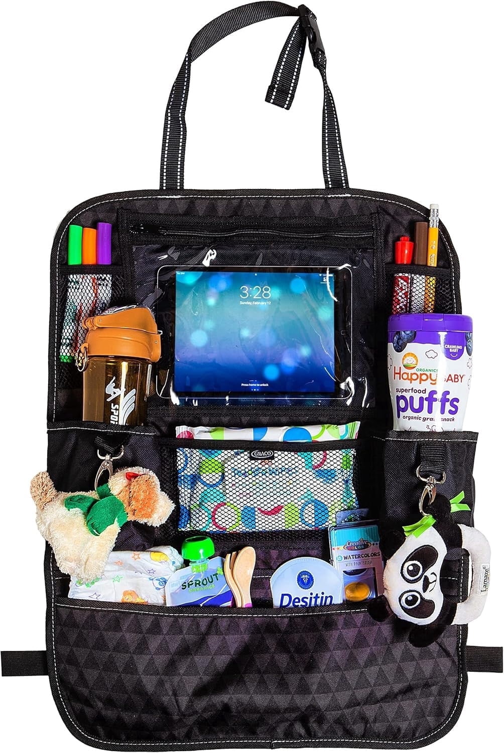 Graco Deluxe Backseat Organizer with Tablet and Cup Holder for Convenient Car Storage