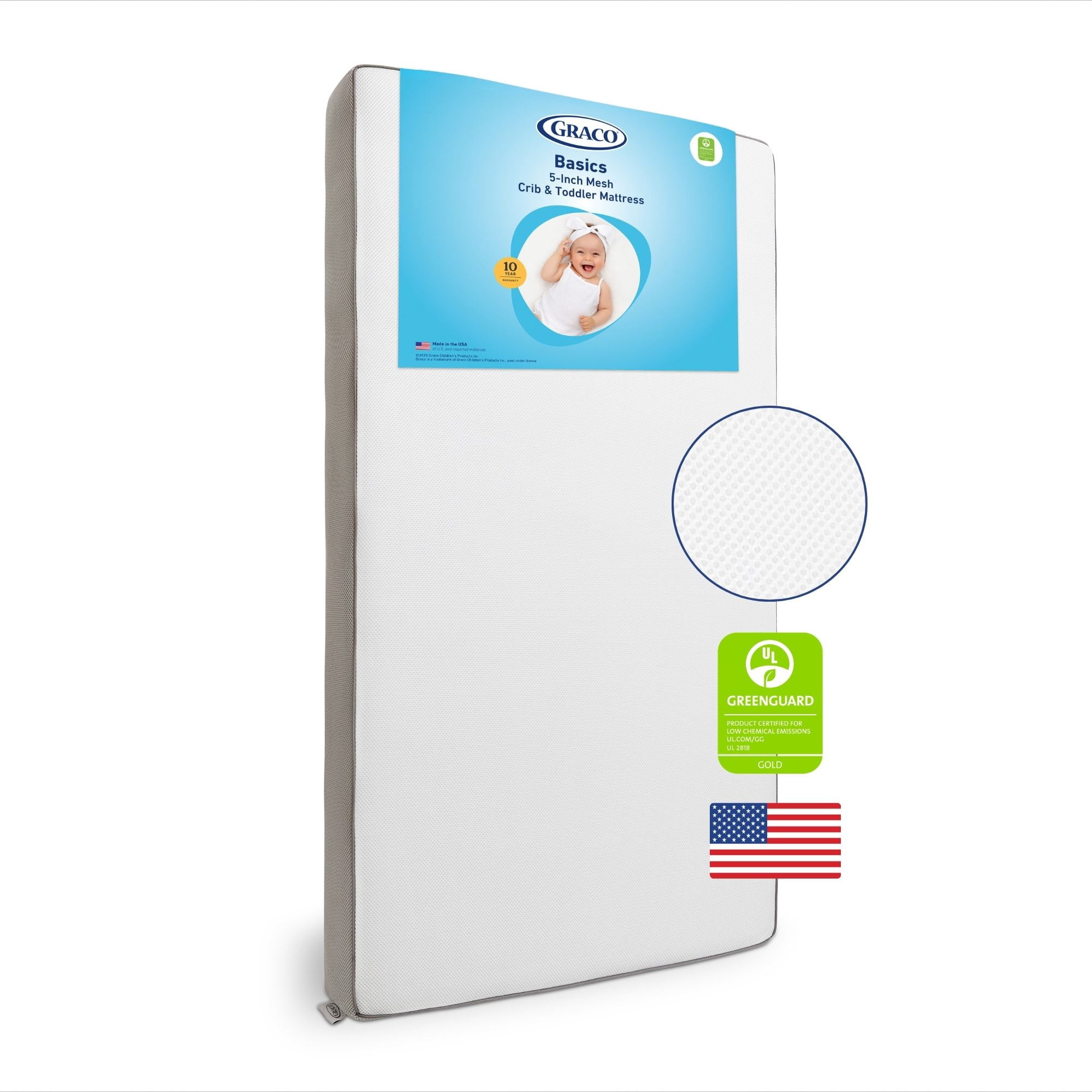 Graco 5-Inch Mesh Crib And Toddler Mattress