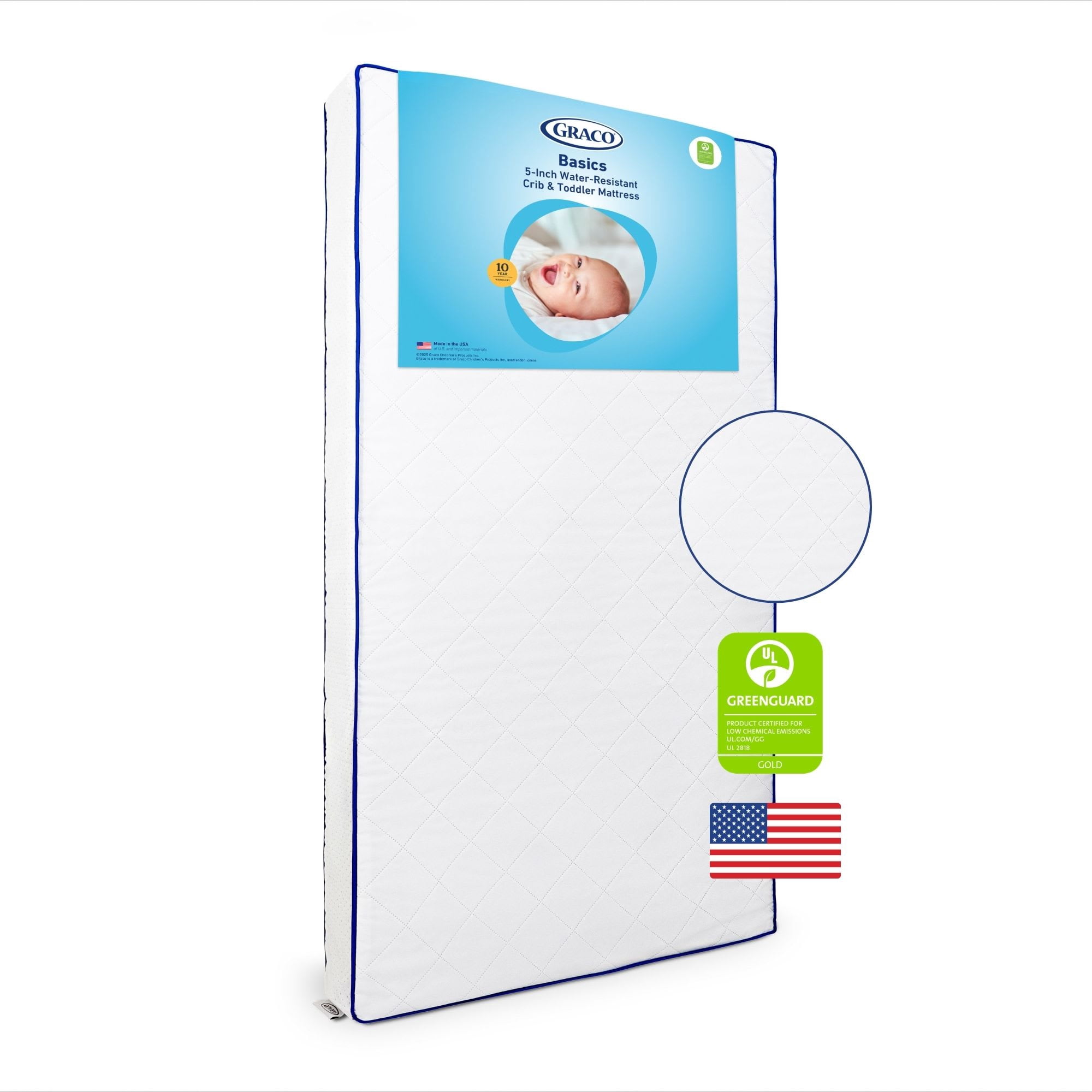 Graco 5-Inch Water-Resistant Crib And Toddler Mattress