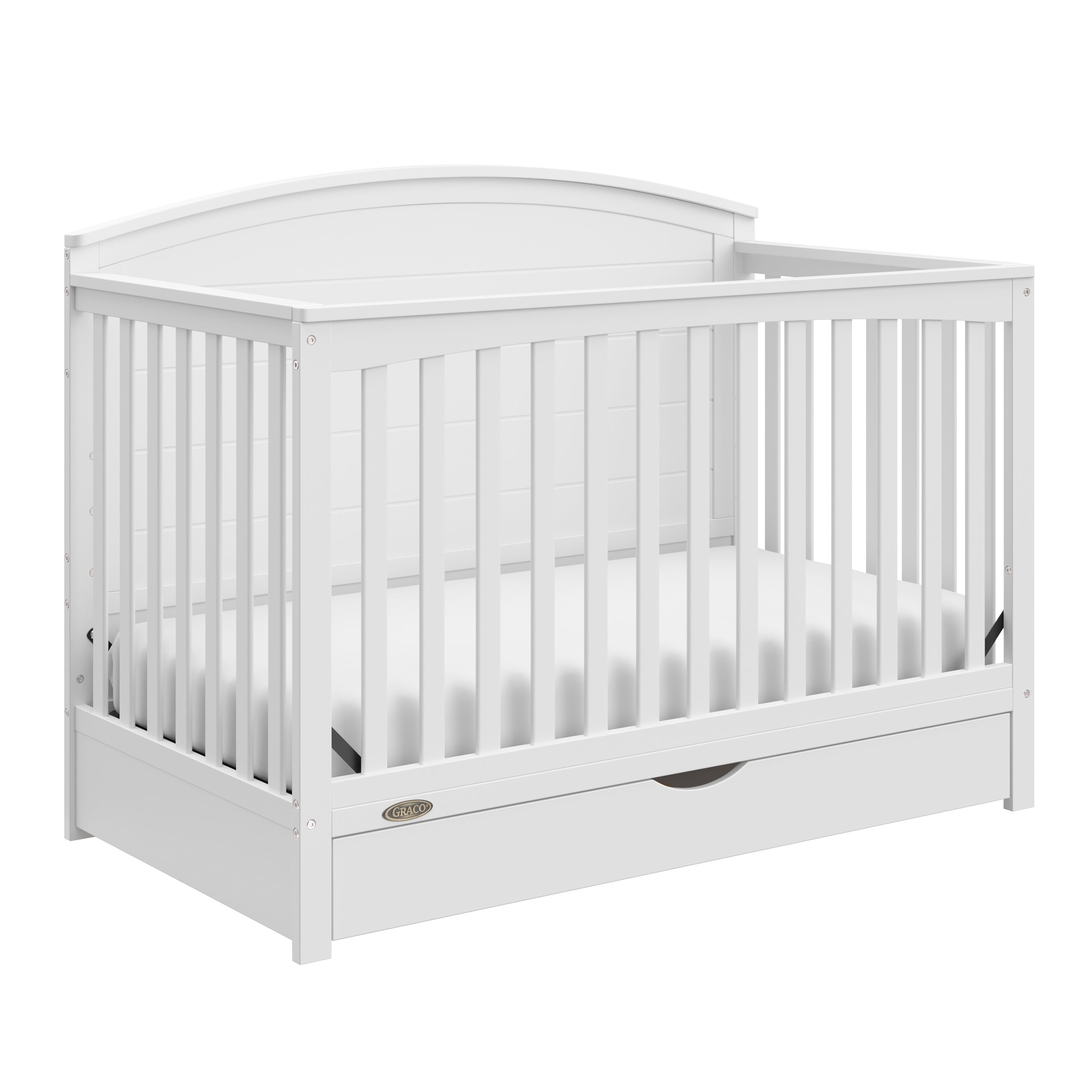 Graco Bellwood 5in1 Convertible Crib with Drawer, White