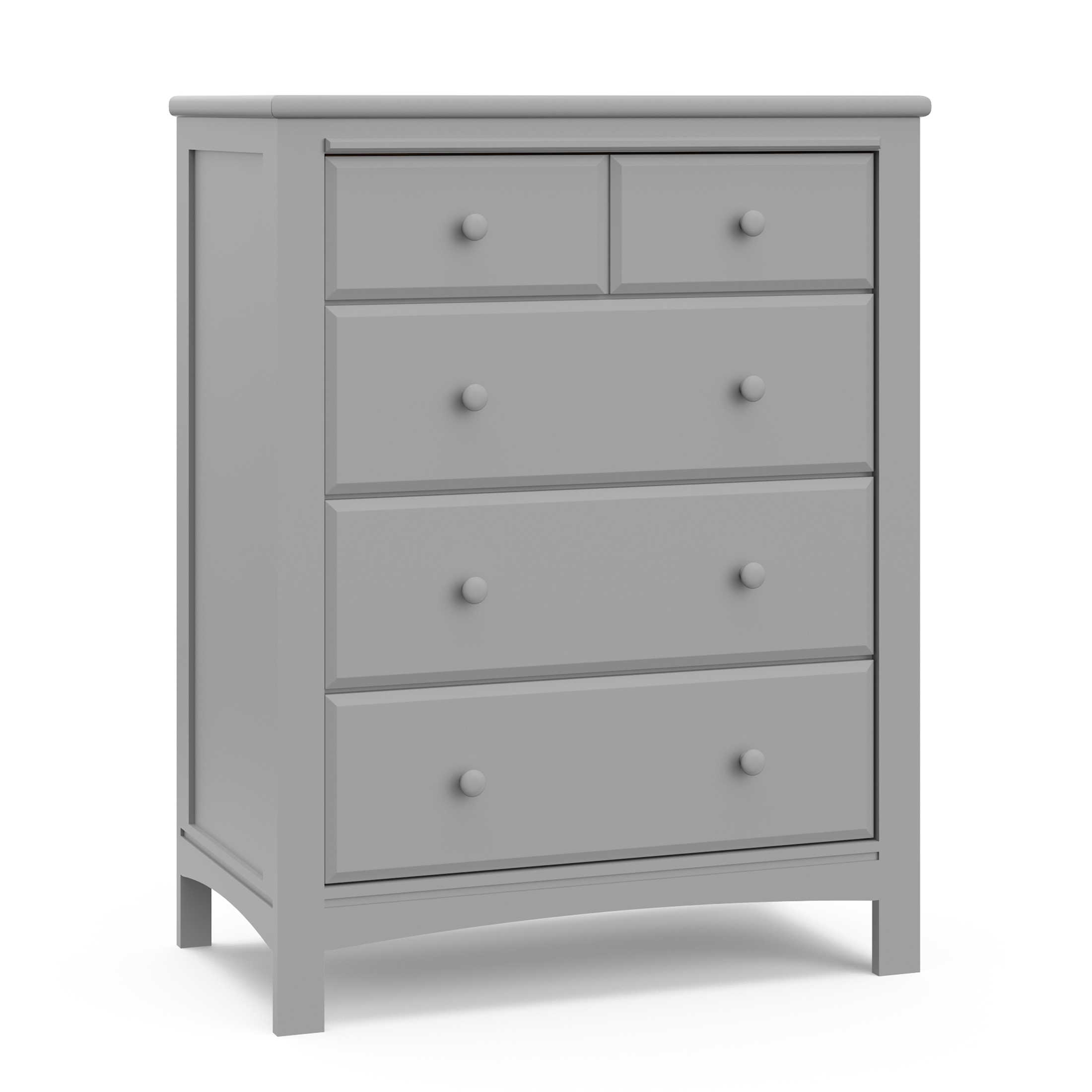 Graco Benton 4Drawer Classic Vertical Dresser Pebble Gray Finish
