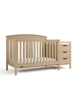 Graco Benton 4-in-1 Convertible Baby Crib and Changer, Driftwood