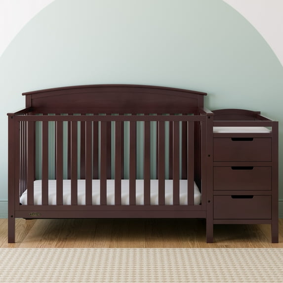 Graco Benton 4-in-1 Convertible Baby Crib and Changer, Espresso