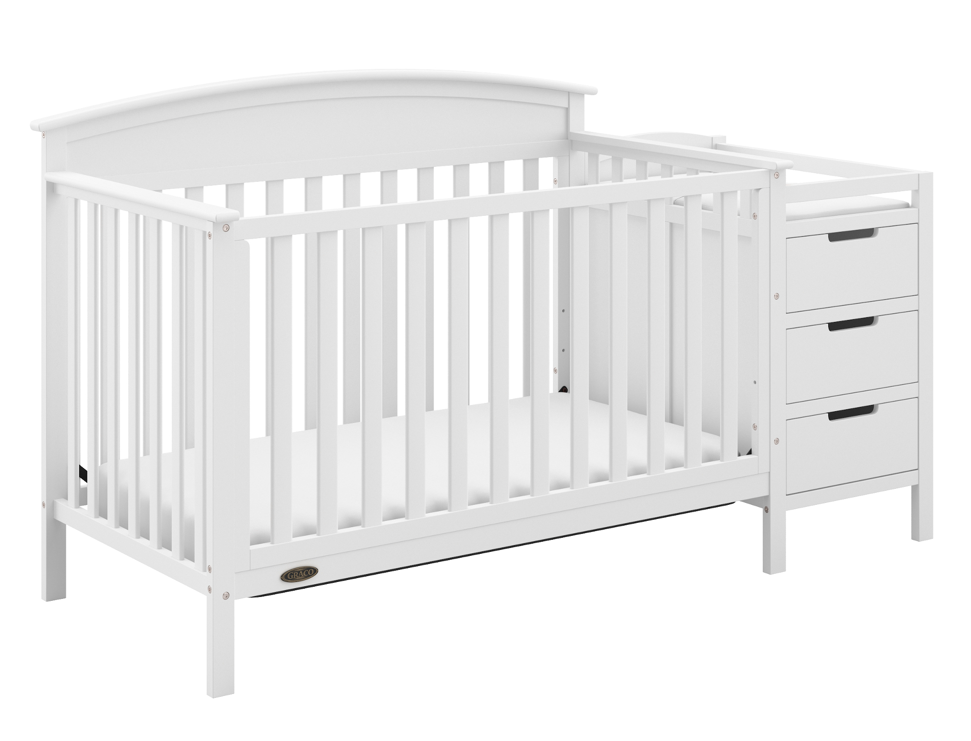 Sorelle Princeton 4in1 Crib & Changer, White 72 x 35 x 43 in