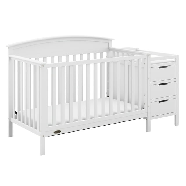 Graco Benton 4in1 Convertible Baby Crib and Changer, White