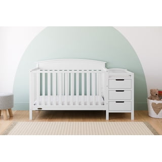 Graco Benton 4-in-1 Convertible Baby Crib and Changer, White