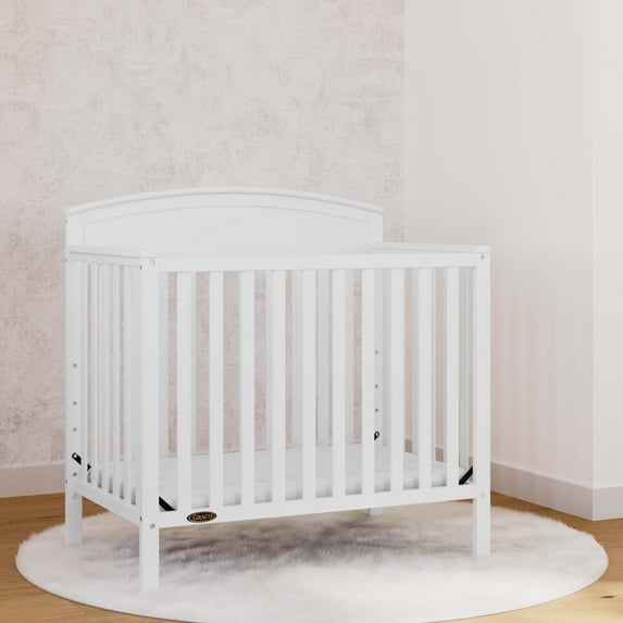 Graco Benton 4-In-1 Convertible Mini Baby Crib, White