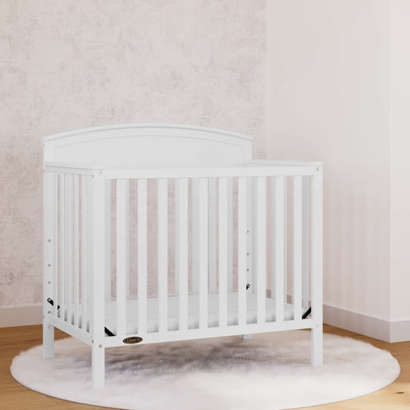 Graco Benton 4-In-1 Convertible Mini Baby Crib, White