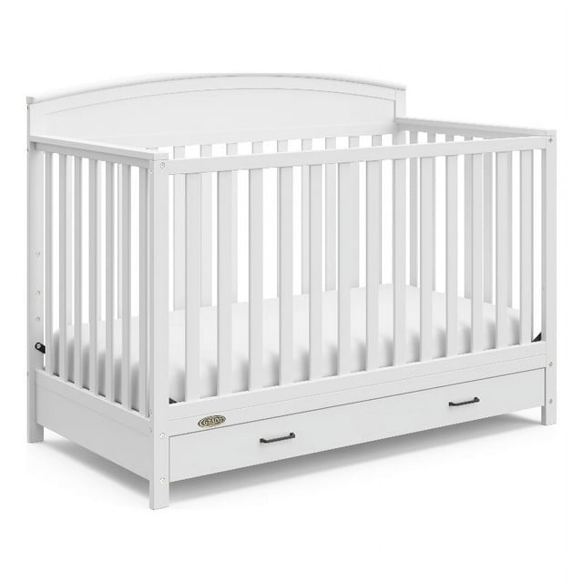 Graco Benton 5in1 Convertible Baby Crib with Drawer, White