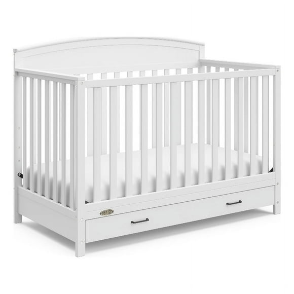 Graco Benton 5-in-1 Convertible Baby Crib with Drawer, White