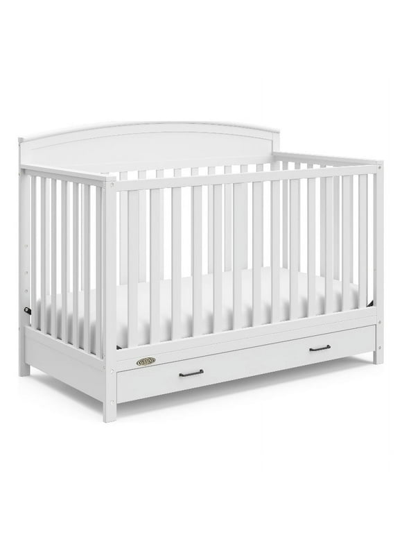 Graco Benton 5-in-1 Convertible Baby Crib with Drawer, White
