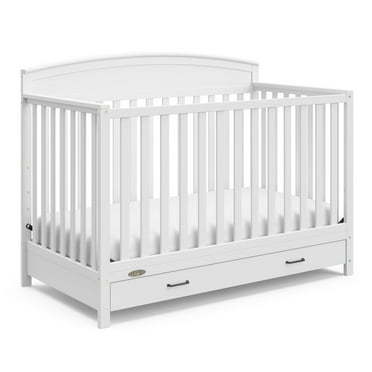 Graco Benton 5-in-1 Convertible Baby Crib with Drawer, White