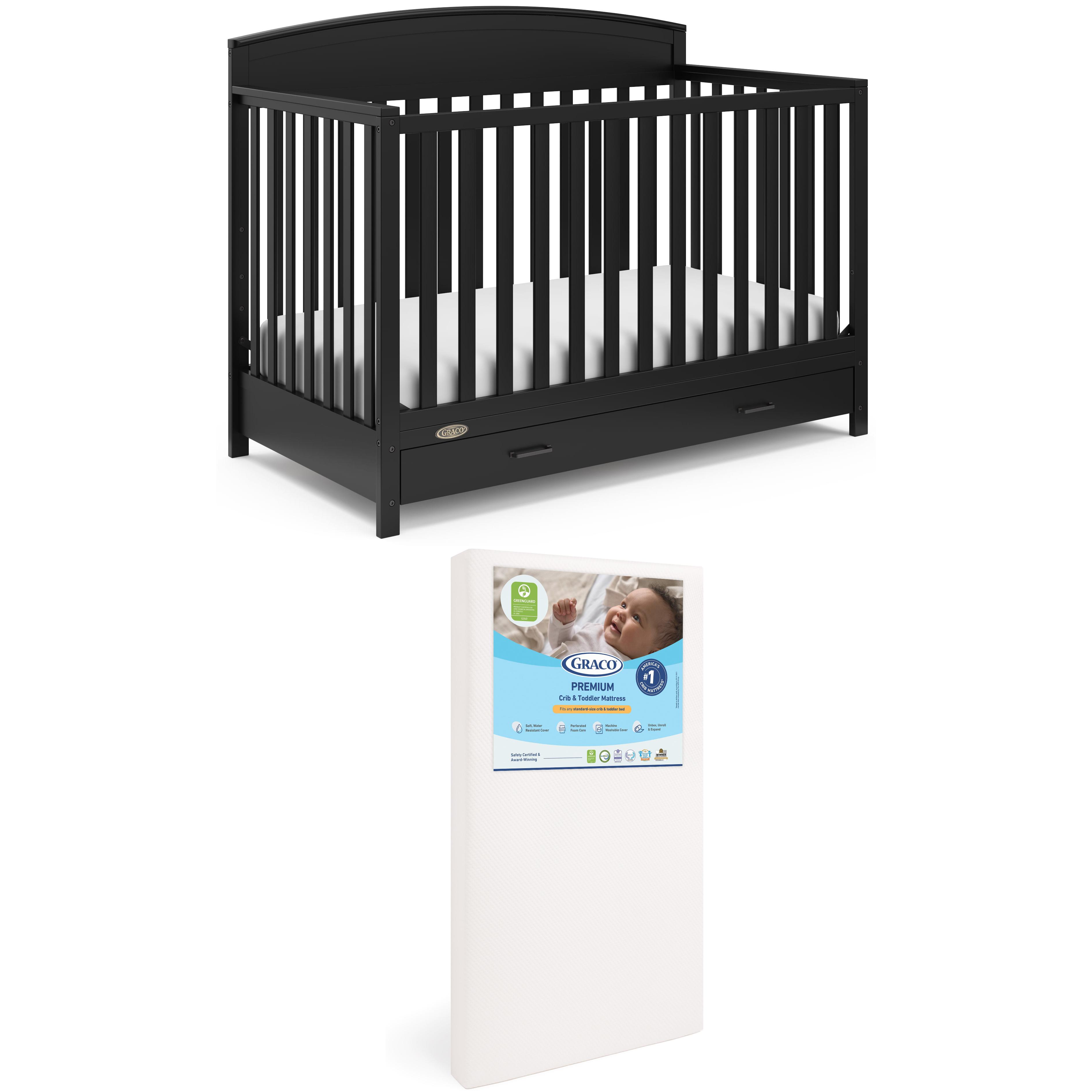 Graco Benton 5in1 Convertible Crib with Drawer and Premium Crib