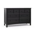 thumbnail image 1 of Graco Benton 6 Drawer Nursery Double Dresser, Black, 1 of 3