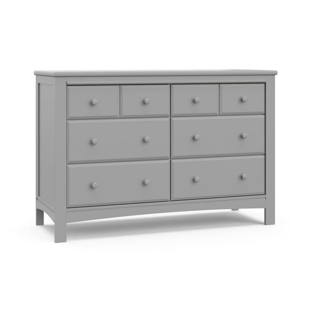 Graco Benton 6 Drawer Nursery and Kids Double Dresser, Pebble Gray