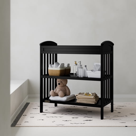 Graco Benton Infant Changing Table with Bonus Water-Resistant Changing Pad, Black