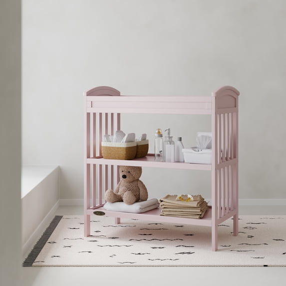 Graco Benton Infant Changing Table with Bonus Water-Resistant Changing Pad, Blush