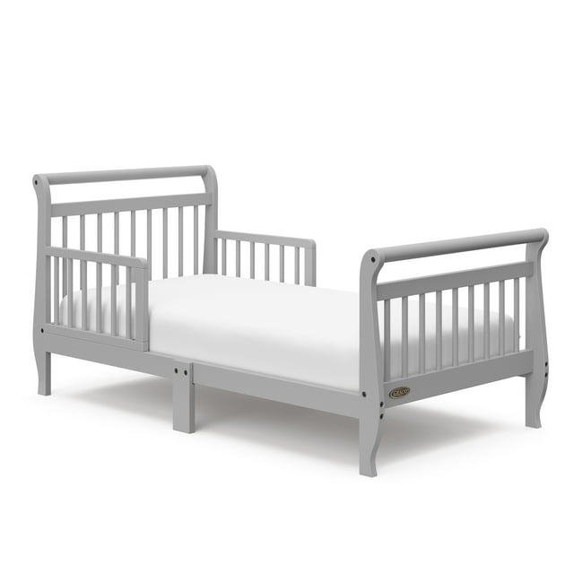 Graco Classic Sleigh Toddler Bed, Safety Rails Included, Pebble Gray