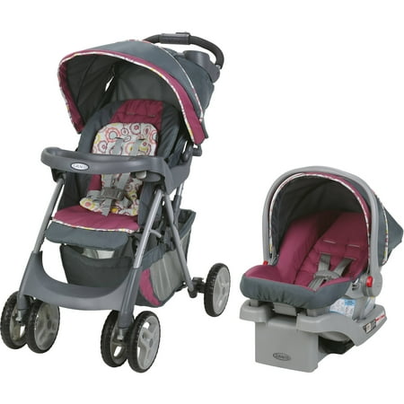 Graco Comfy Cruiser Click Connect Travel System Stroller with SnugRide 30 Infant Car Seat, Daisy