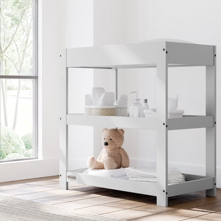 Graco Customizable Infant Changing Table with Changing Pad, Pebble Gray