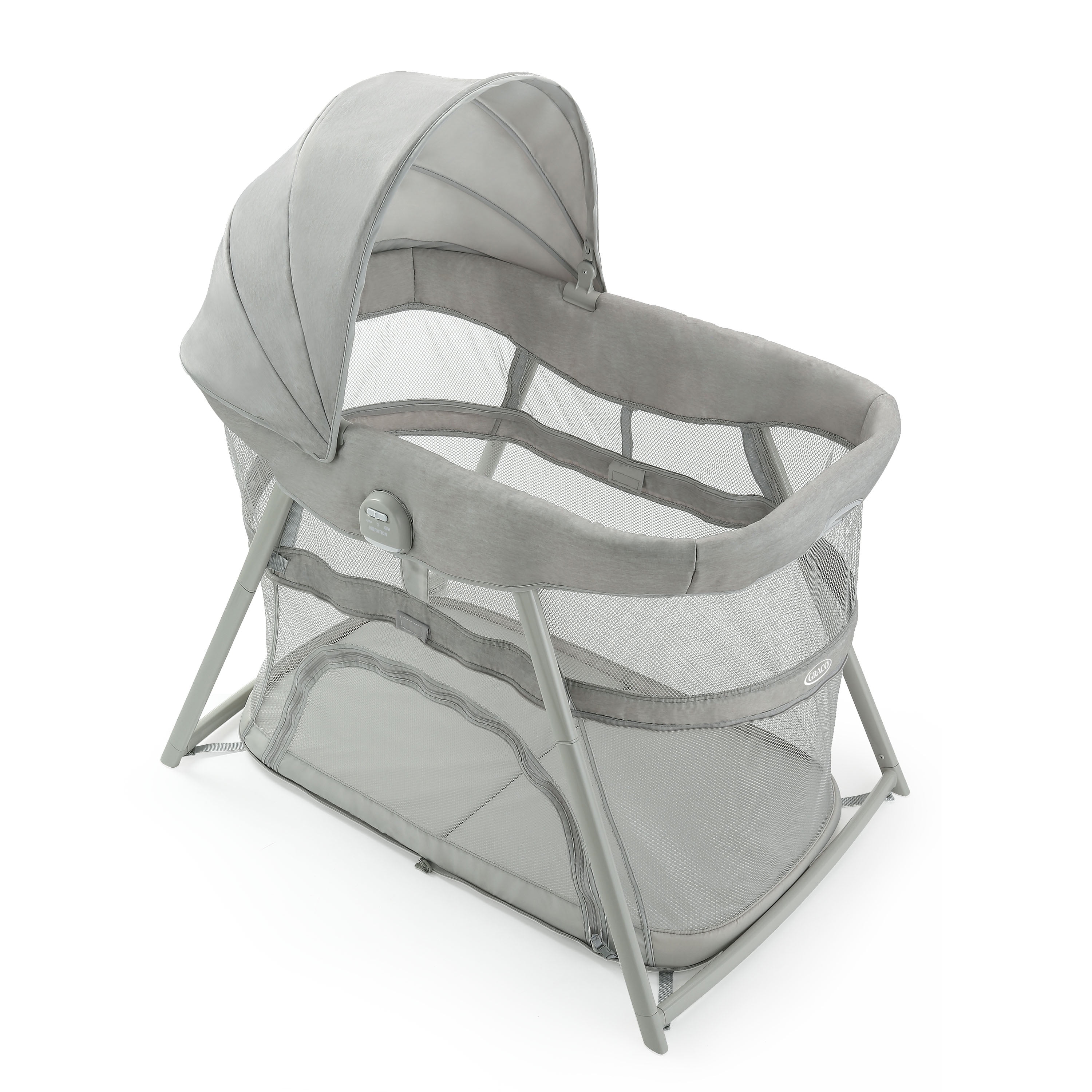 Dream On Me Karley Bassinet in Blue & Grey, Lightweight Portable Baby  Bassinet, Quick Fold and Easy to Carry , Adjustable Double Canopy, Indoor  and Outdoor Bassinet with Large Storage Basket. Blue/Grey 
