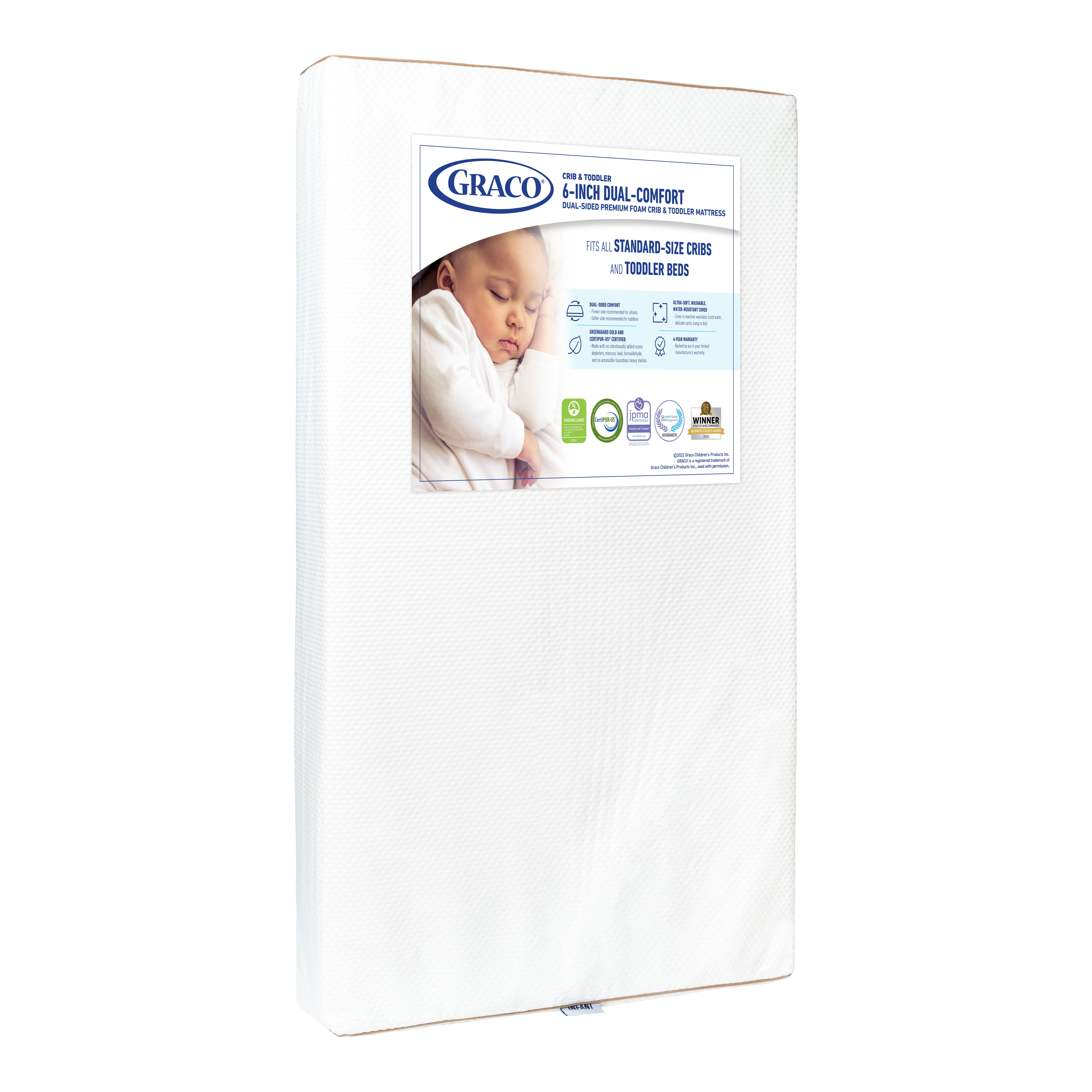 Graco Dual-Comfort 6-inch Foam Crib and Toddler Bed Mattress 