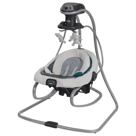Graco DuetSoothe Baby Swing and Rocker with Portable Seat, Sapphire Green