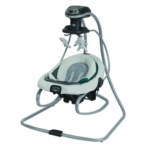 Graco DuetSoothe Baby Swing and Rocker with Portable Seat, Sapphire Green