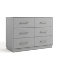 thumbnail image 1 of Graco Essentials 6 Drawer Nursery Double Dresser, Pebble Gray, 1 of 9