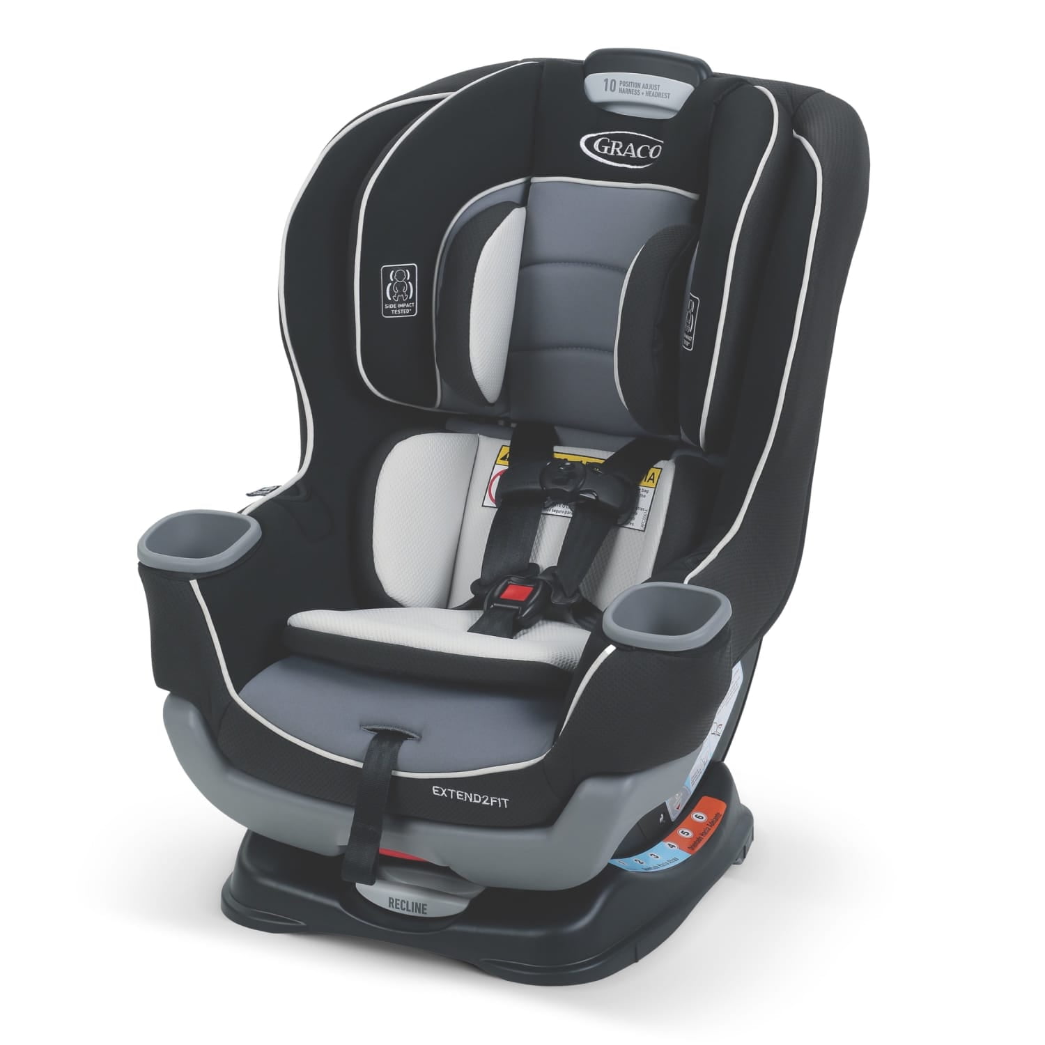 Graco Extend2Fit Convertible Car Seat, Gotham, Black - Walmart.com