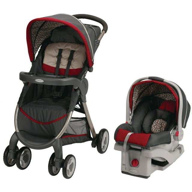 Graco FastAction Fold Click Connect Travel System, Finley