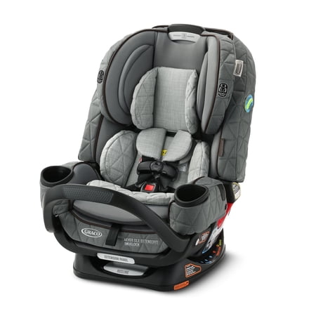 Graco Premier 4Ever DLX Extend2Fit SnugLock 4-in-1 Car Seat featuring Anti-Rebound Bar, Midtown Collection, Grey