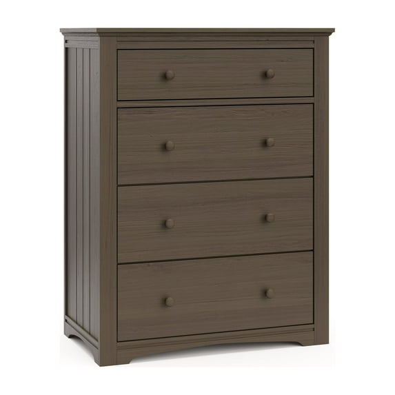 Graco Hadley 4-Drawer Modern Vertical Dresser, Slate Gray